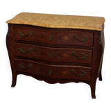 Curved commode in Louis XV style – Marble and bronze