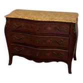 Curved commode in Louis XV style – Marble and bronze