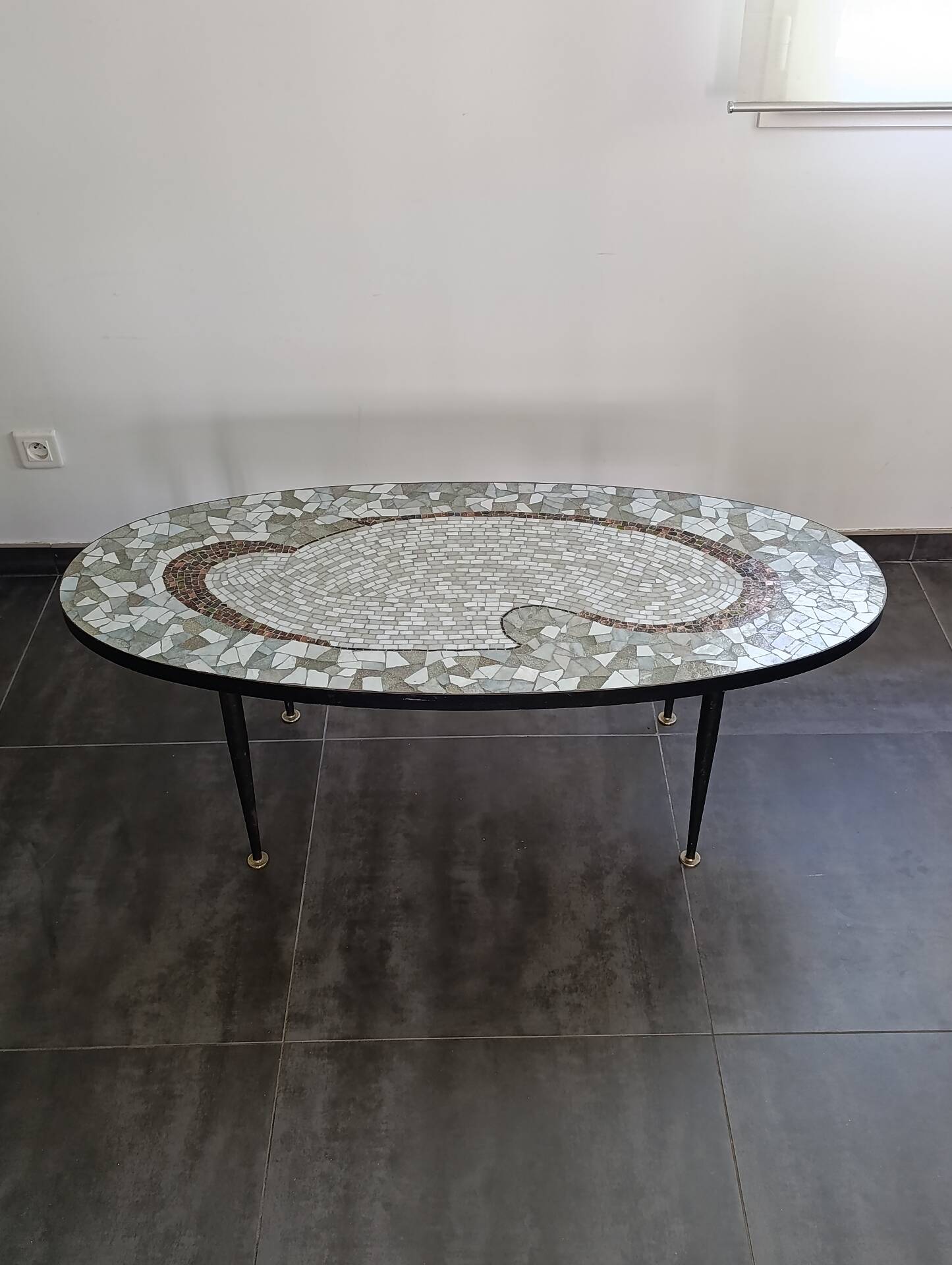 Table basse vintage mosaïque