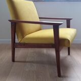Paire de fauteuils restaurés - velours jaune