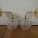 Paire d’appliques avec globes vintage