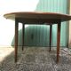 Ancienne table à manger scandinave en bois de teck et pieds compas avec rallonges vintage