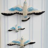 3 vintage ceramic birds
