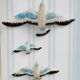 3 oiseaux céramique vintage