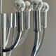 Chrome chandelier with 12 lights in the style of Gaetano Sciolari – 1970s