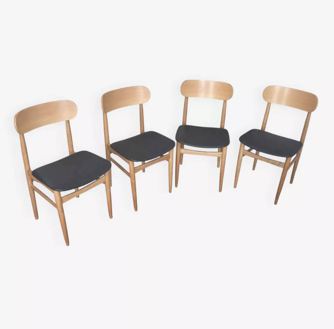 4 Italian chairs Gessef Consorzio Sedie Friuli 1970