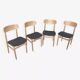 4 Italian chairs Gessef Consorzio Sedie Friuli 1970