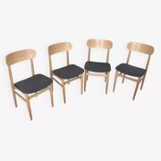 4 Italian chairs Gessef Consorzio Sedie Friuli 1970
