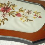 Plateau de style napoleon iii broderie sous verre