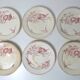 Terre de fer Digoin Sarreguemines 6 flat plates FAVORI birds model