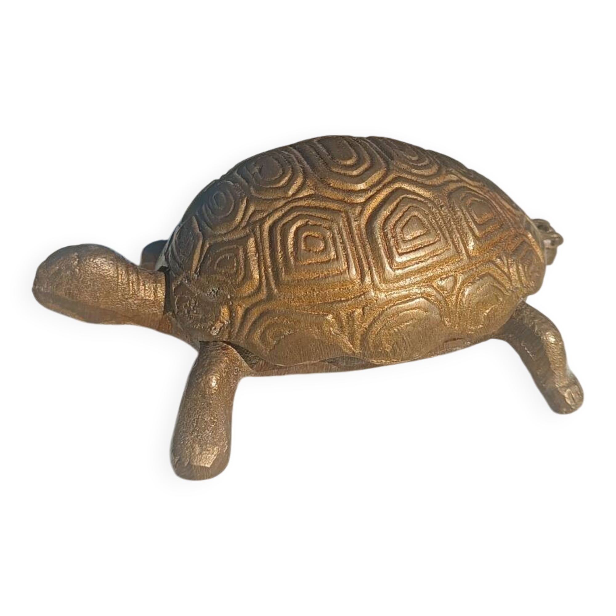 Vintage bronze turtle ashtray