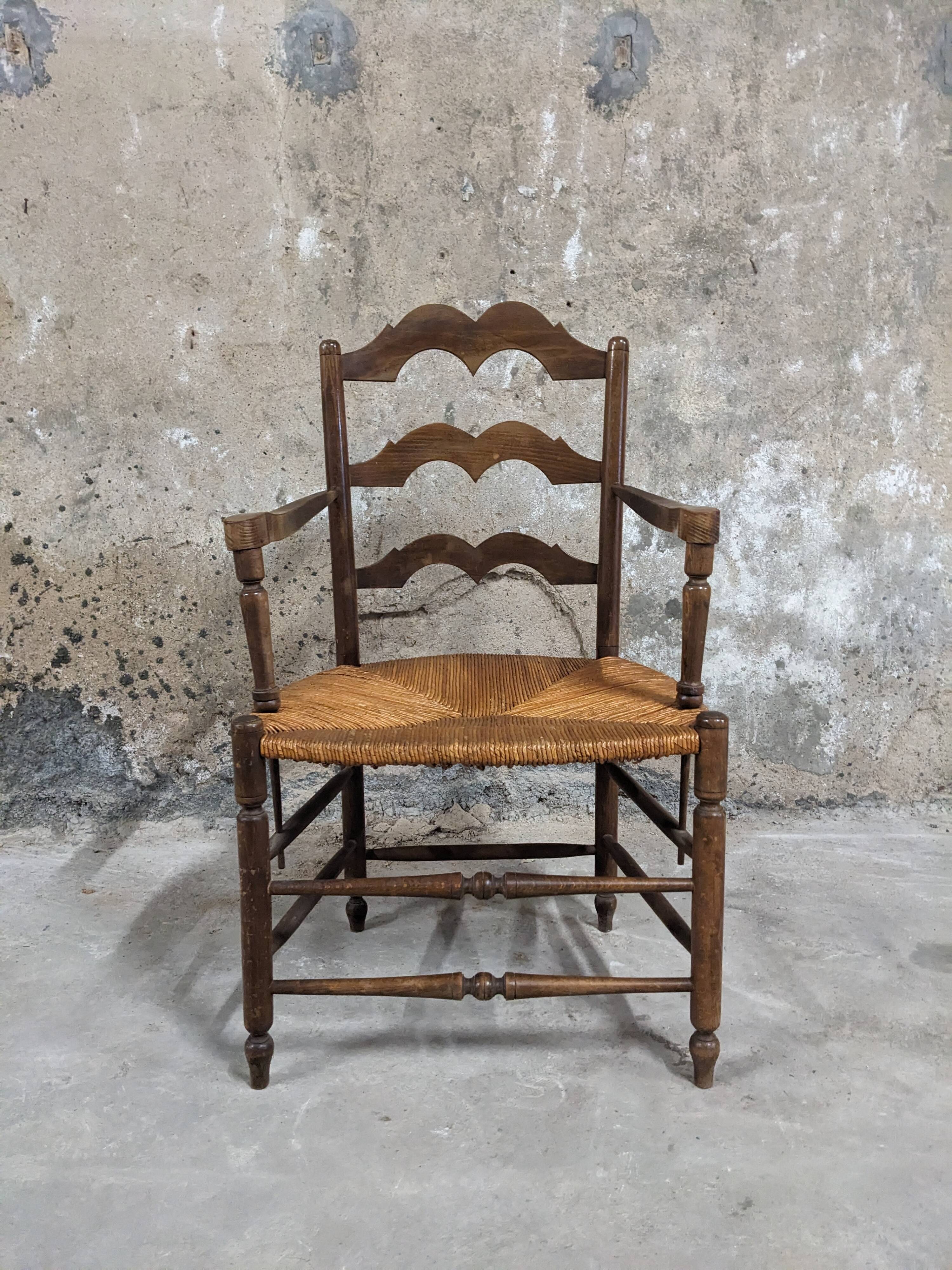 Straw armchair