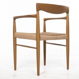 Chair by Henry W. Klein Bramin Oak with a new paper cord