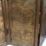 Four-leaf varnished wooden screen