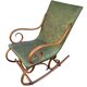 Set de 2 rocking-chairs style thonet en skaï vert