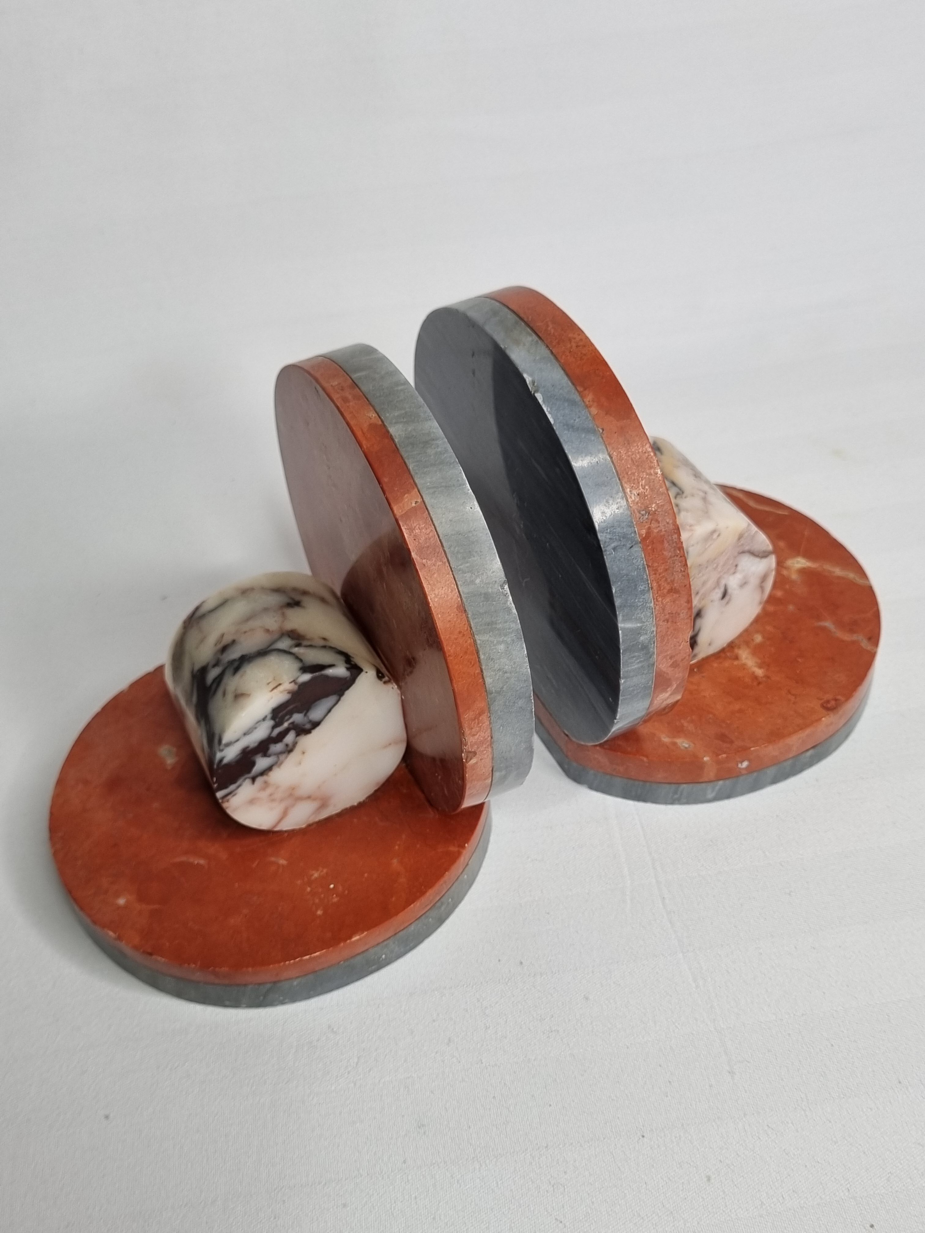 Pair of art deco marble bookends, 1930