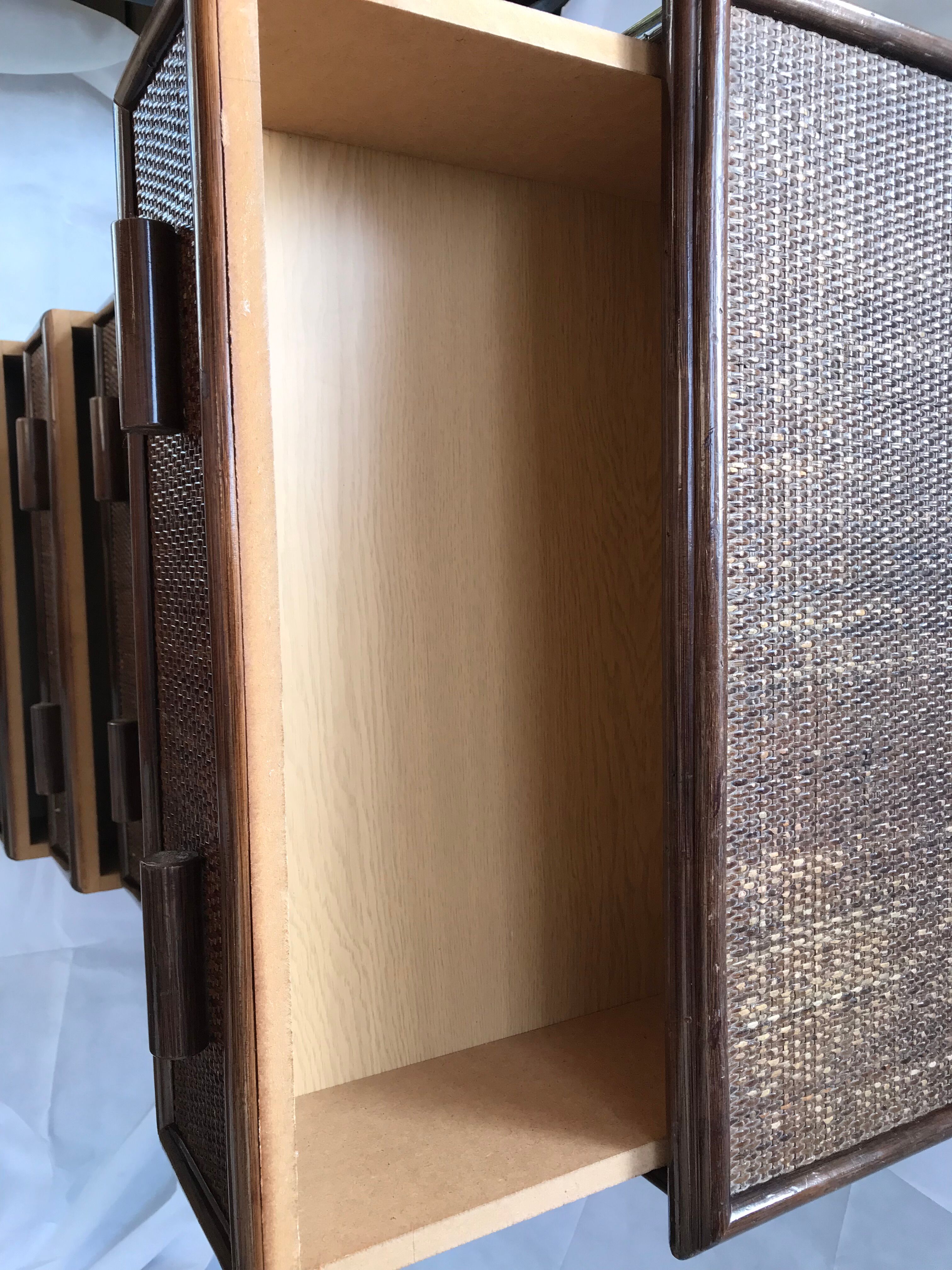 Rattan chest of drawers 7 drawers