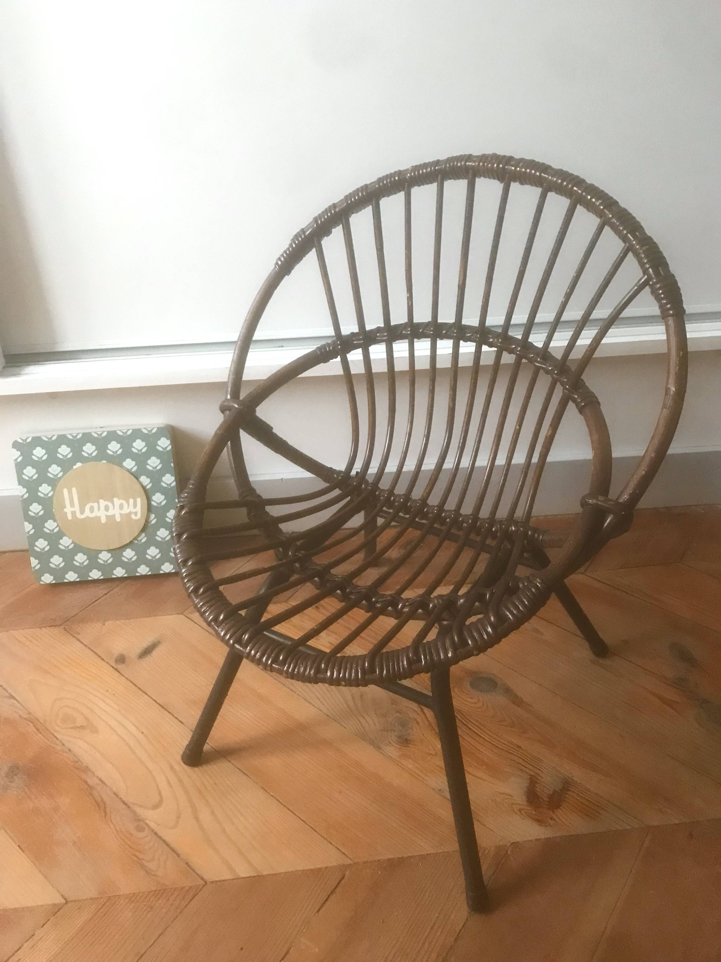Children's rattan chair 1960
