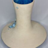 Design rocking vase in glazed ceramic with crystal decoration, 34 cm