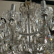 Chandelier 35 Murano glass lamps and crystal tassels D120cm