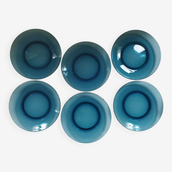 6 assiettes plates Vereco