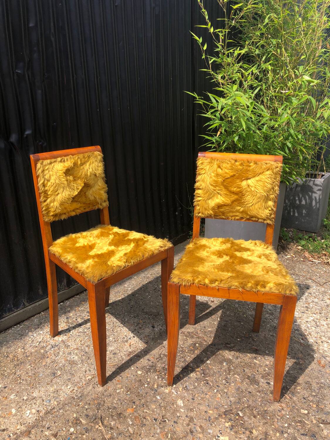 Chaises fourrure vintage
