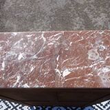 Glass library with rosewood marquetry in the Louis XV style.