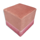 Pink velvet pouf