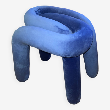 Bold blue mustache stool