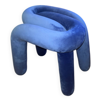 Bold blue mustache stool