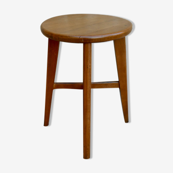 Solid wood stool, 60s