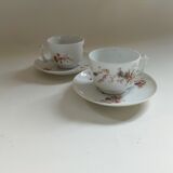 2 porcelain cups from Vierzon A. Hache