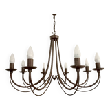 Brown metal chandelier