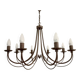 Lustre en métal marron