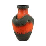 Large Orange Fat Lava Vase West Germany Carstens 7315-45