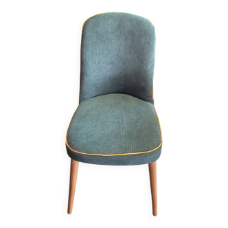 Scandinavian chair in forest green corduroy