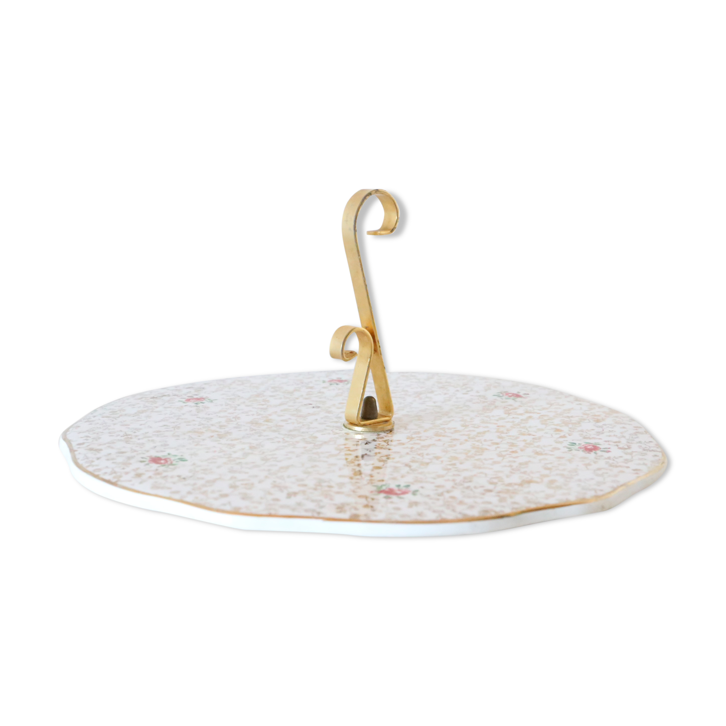 Servant/plateau dish, Villeroy and Boch, vintage, chrome and smoked glass
