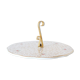 Servant/plateau dish, Villeroy and Boch, vintage, chrome and smoked glass