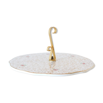 Servant/plateau dish, Villeroy and Boch, vintage, chrome and smoked glass