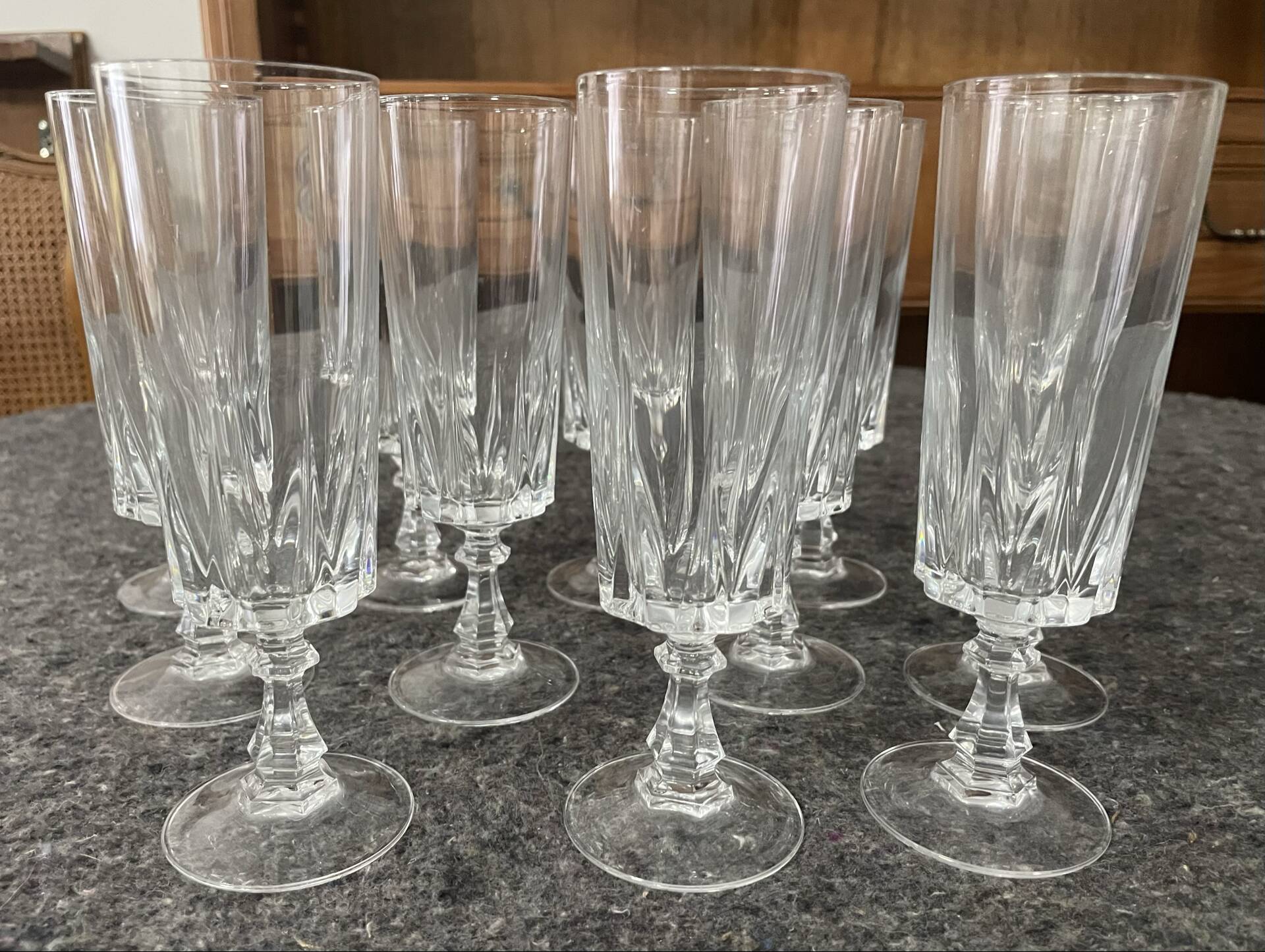 Detailed vintage glass walking service