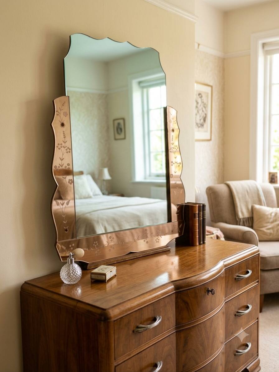 Venetian mirror Art Deco 1930s/40s