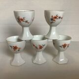 Five ancient cockerry orange and gray flowers foot polygon