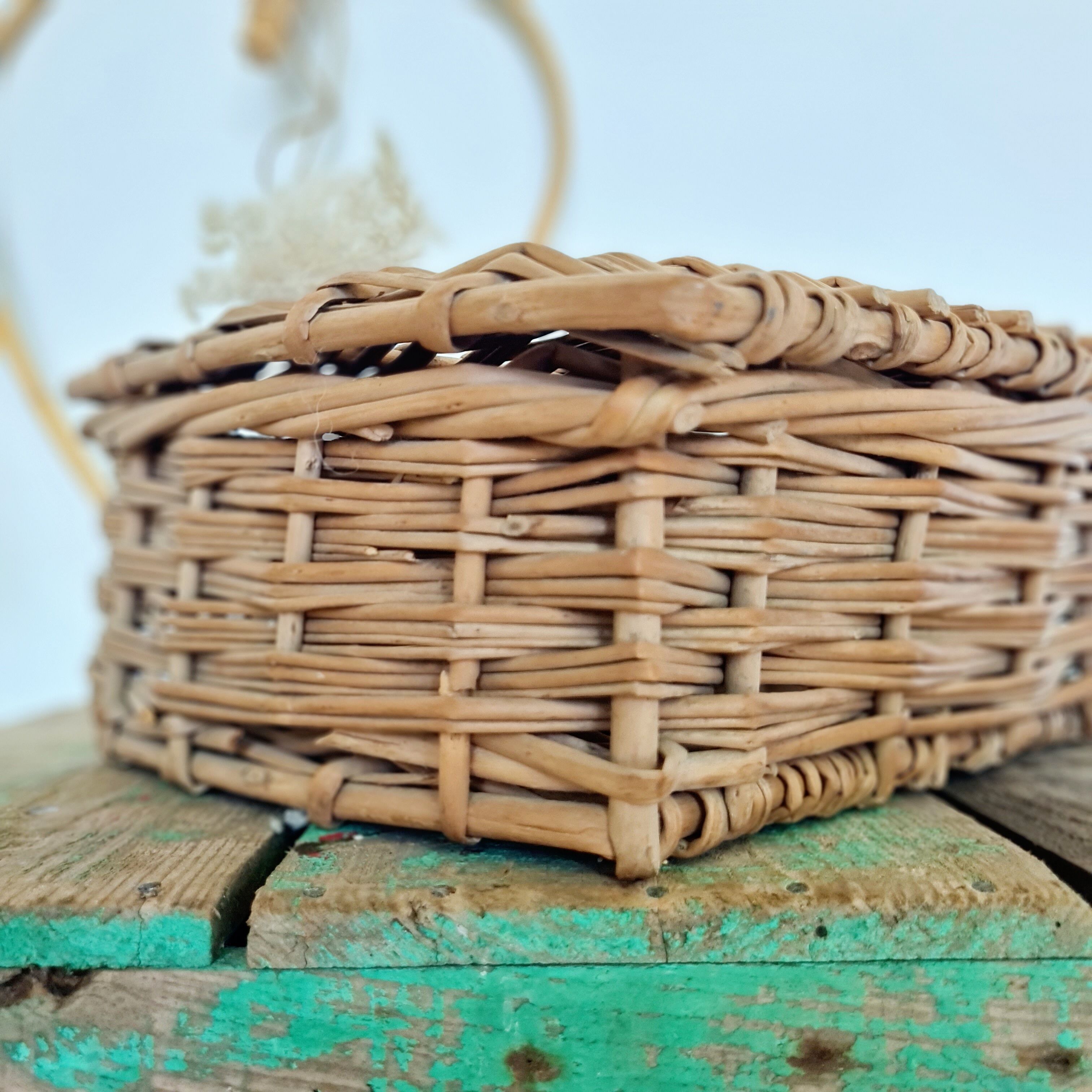 Vintage rattan trunk