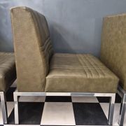Ensemble suite de 3 chauffeuses fauteuils Vintage