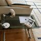 Vintage furniture on wheels in chrome and smoked glass – 70s/80s