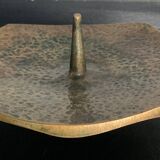 Bougeoir brutaliste en bronze