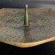 Brutalist bronze candle holder