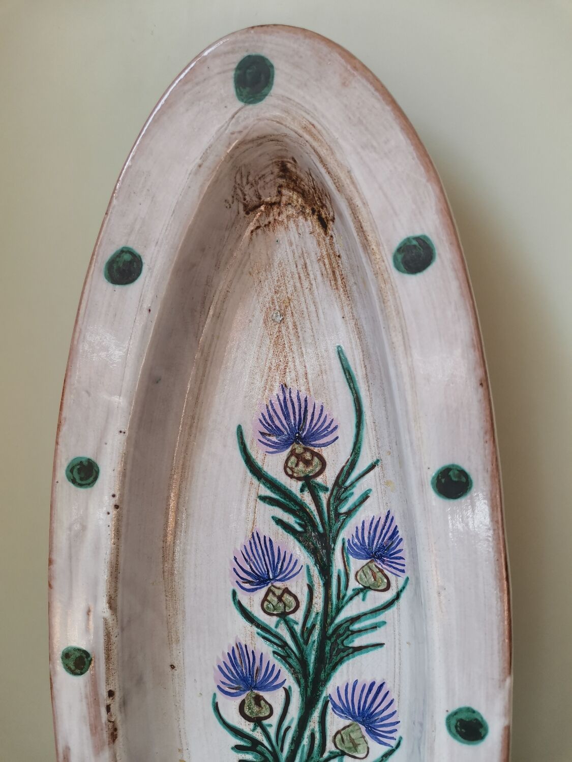 Oval dish vintage Vallauris