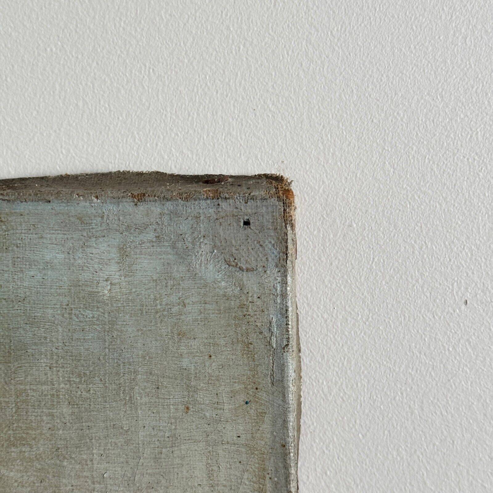 Oil on canvas depicting a river with a bridge, early 20th century