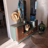 Meuble d’entrée avec miroir mercure